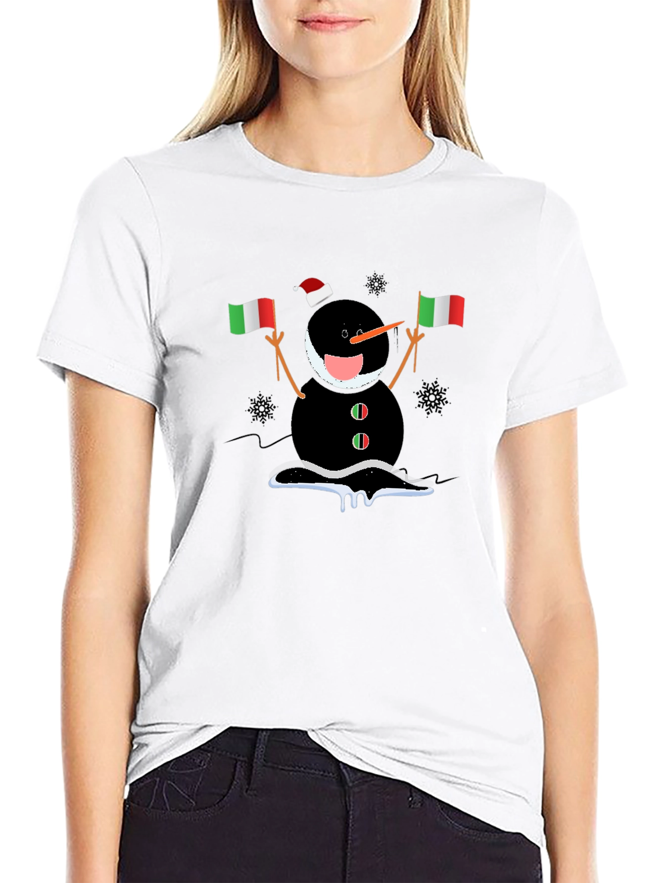 Italian Snowman Holiday T-Shirt