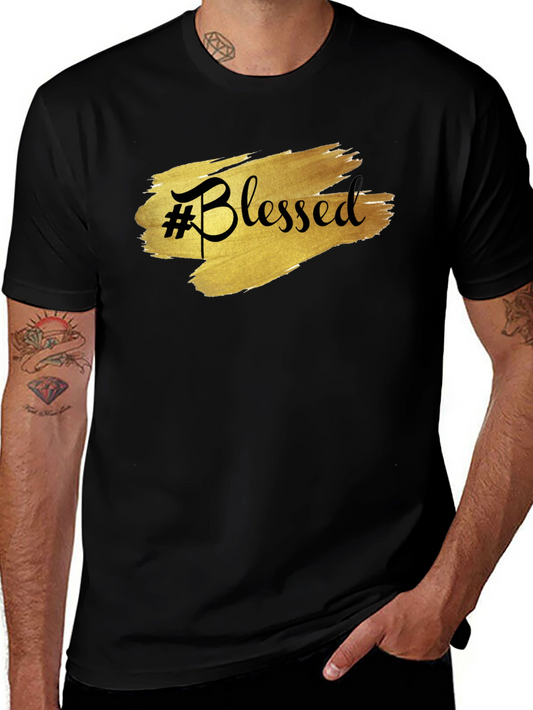 #Blessed Black Graphic T-Shirt