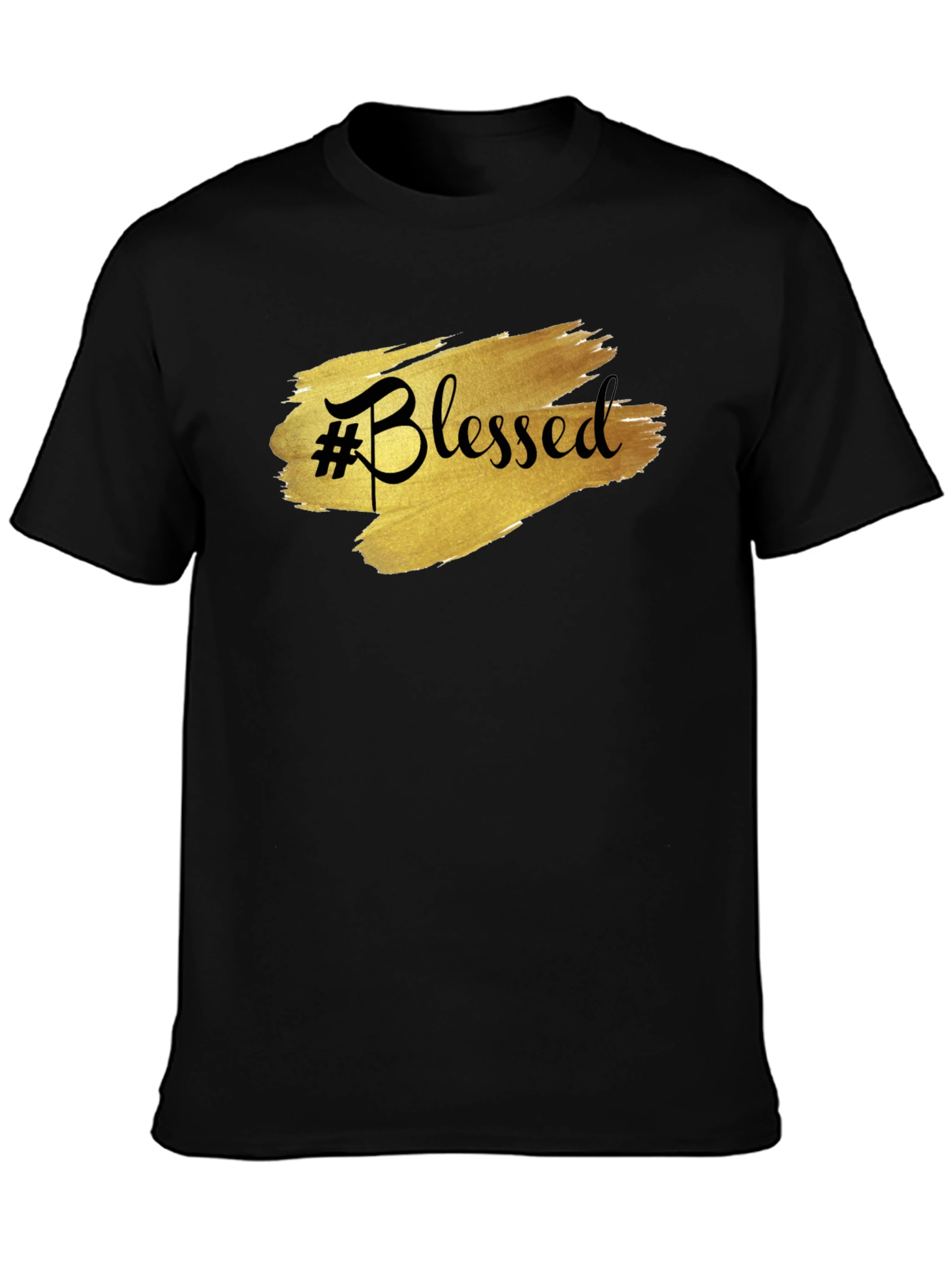 #Blessed Black Graphic T-Shirt