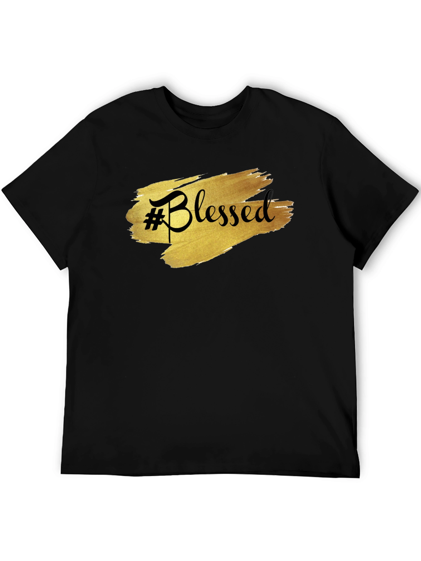 #Blessed Black Graphic T-Shirt