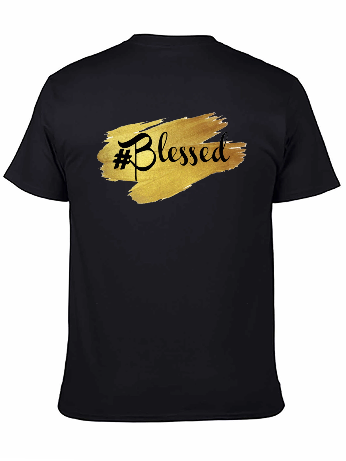 #Blessed Black Graphic T-Shirt