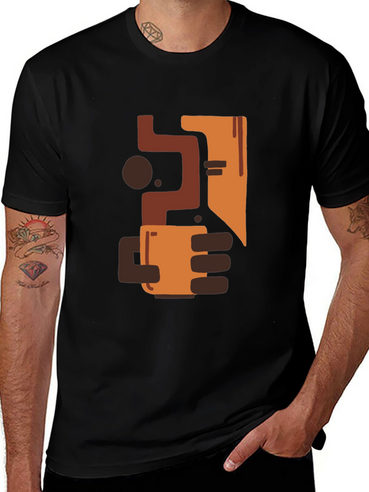 Abstract Art Coffee T-Shirt - Modern Graphic Tee