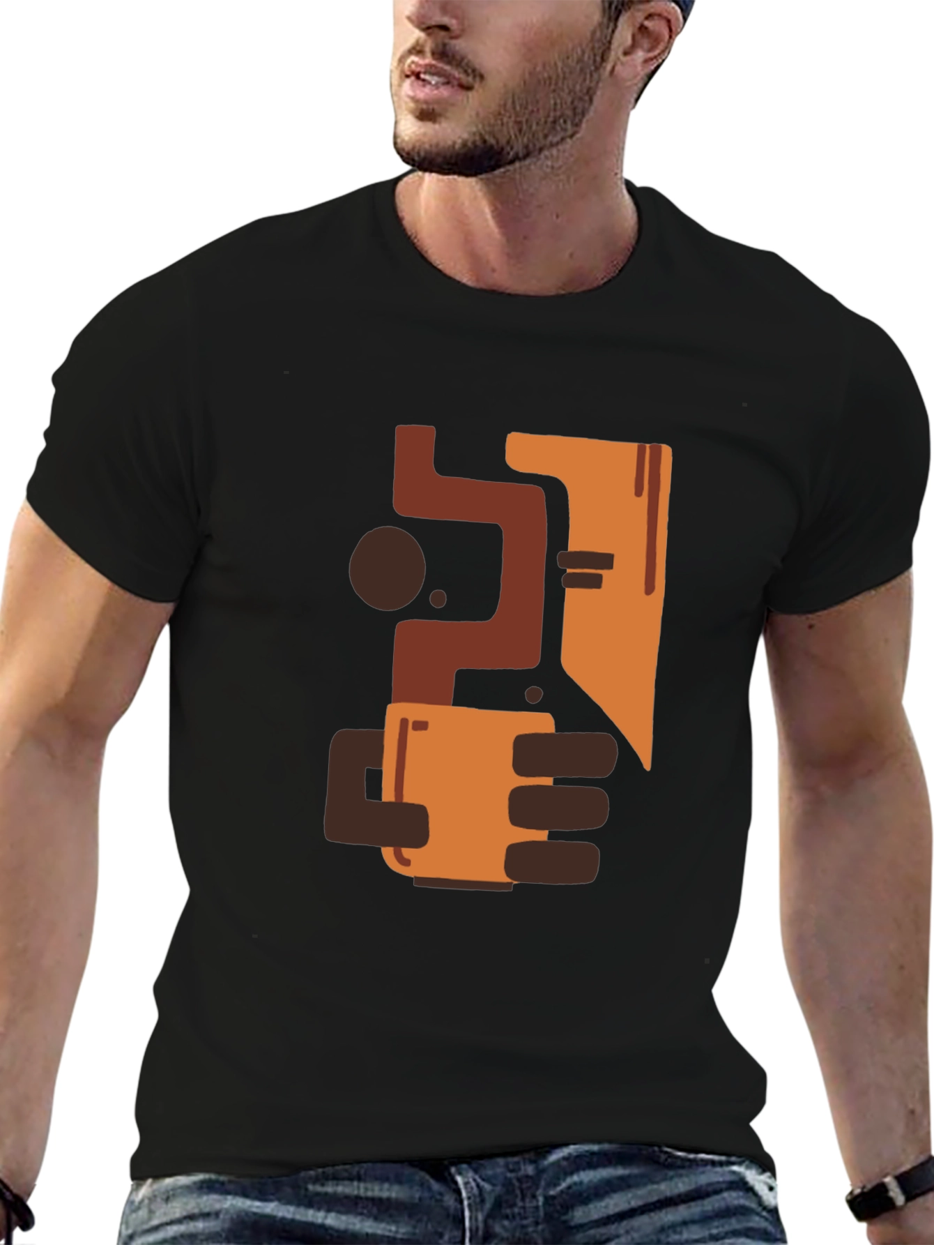 Abstract Art Coffee T-Shirt - Modern Graphic Tee