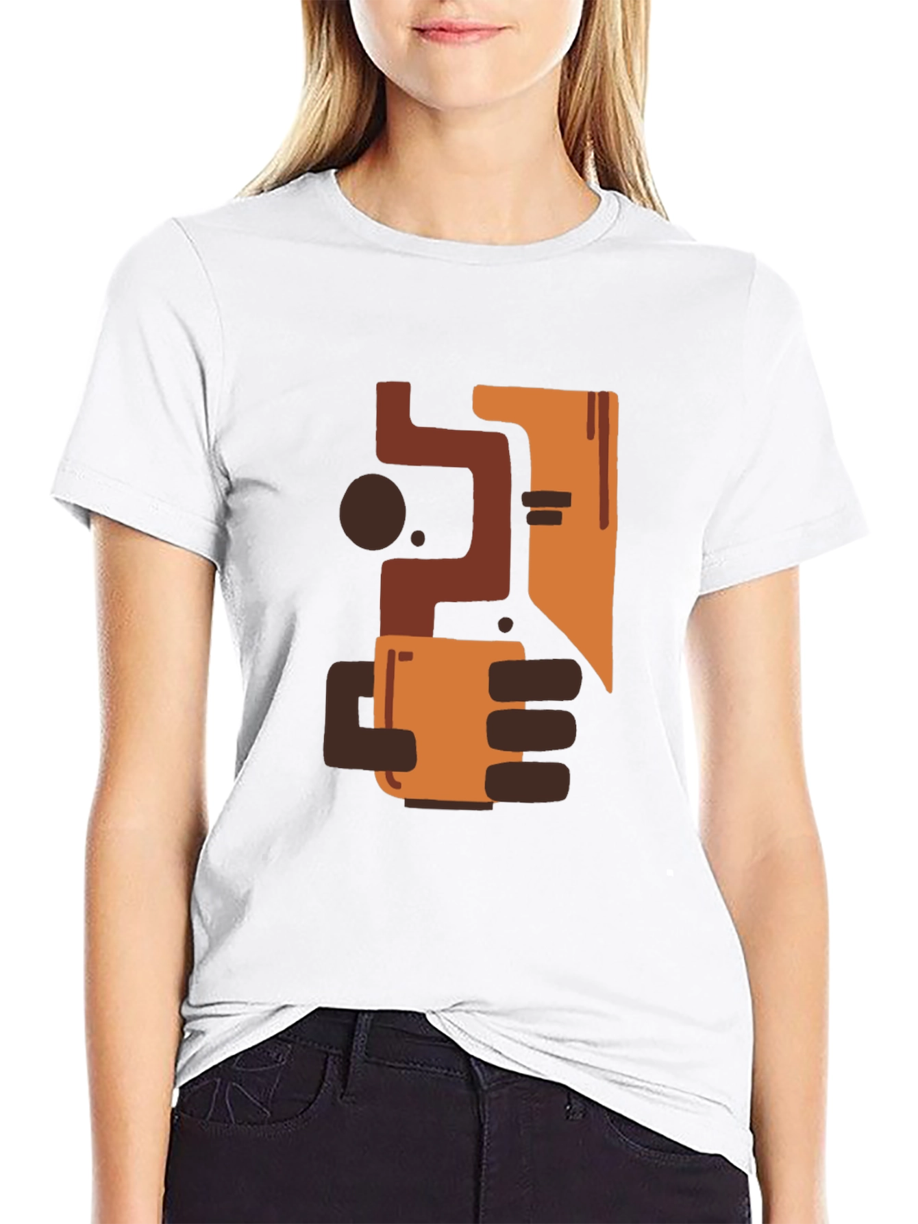 Abstract Art Coffee T-Shirt - Modern Graphic Tee