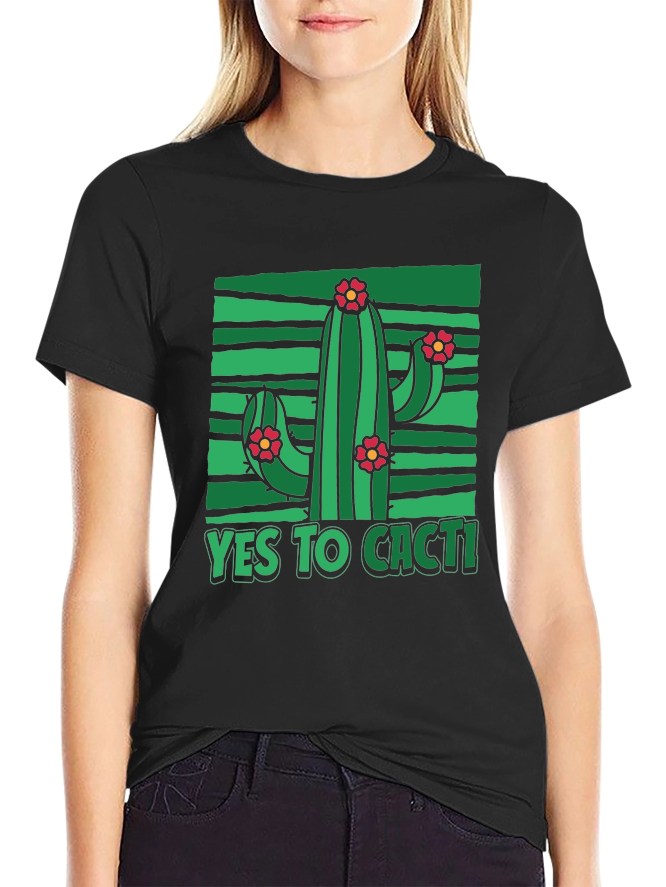 Yes to Cacti T-Shirt - Unique Graphic Tee