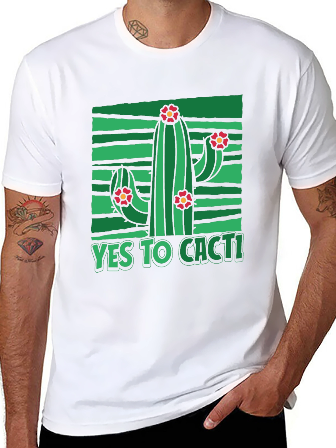 Yes to Cacti T-Shirt - Unique Graphic Tee
