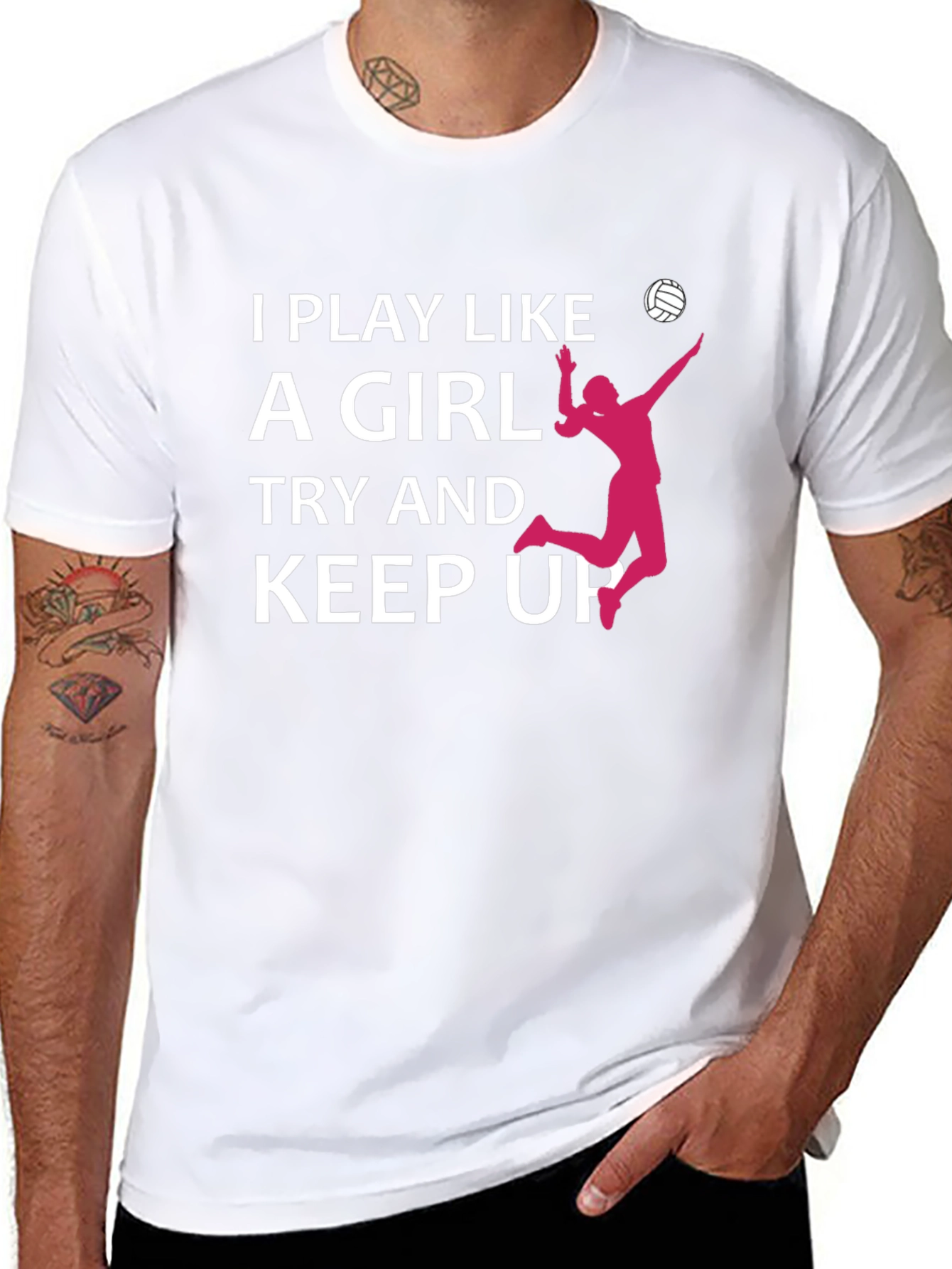 I Play Like A Girl Volleyball T-Shirt