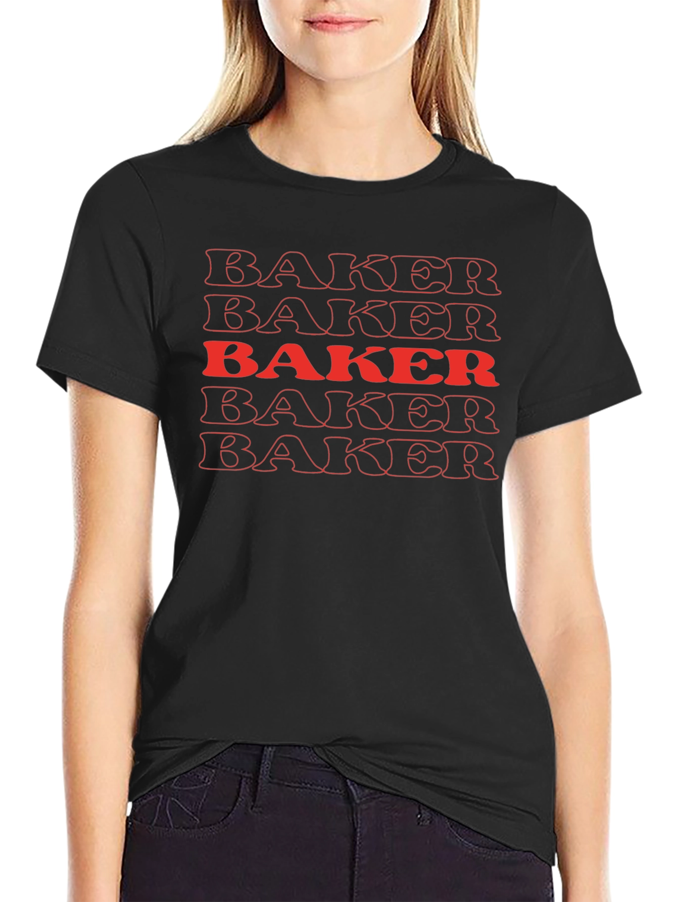 Baker Stacked Graphic Tee - Black