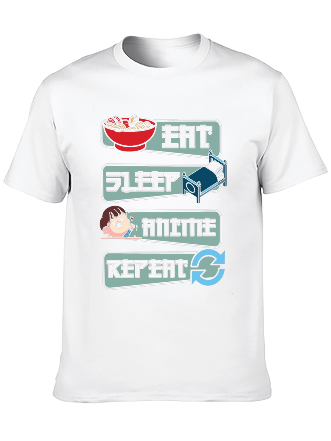 Eat Sleep Anime Repeat T-Shirt