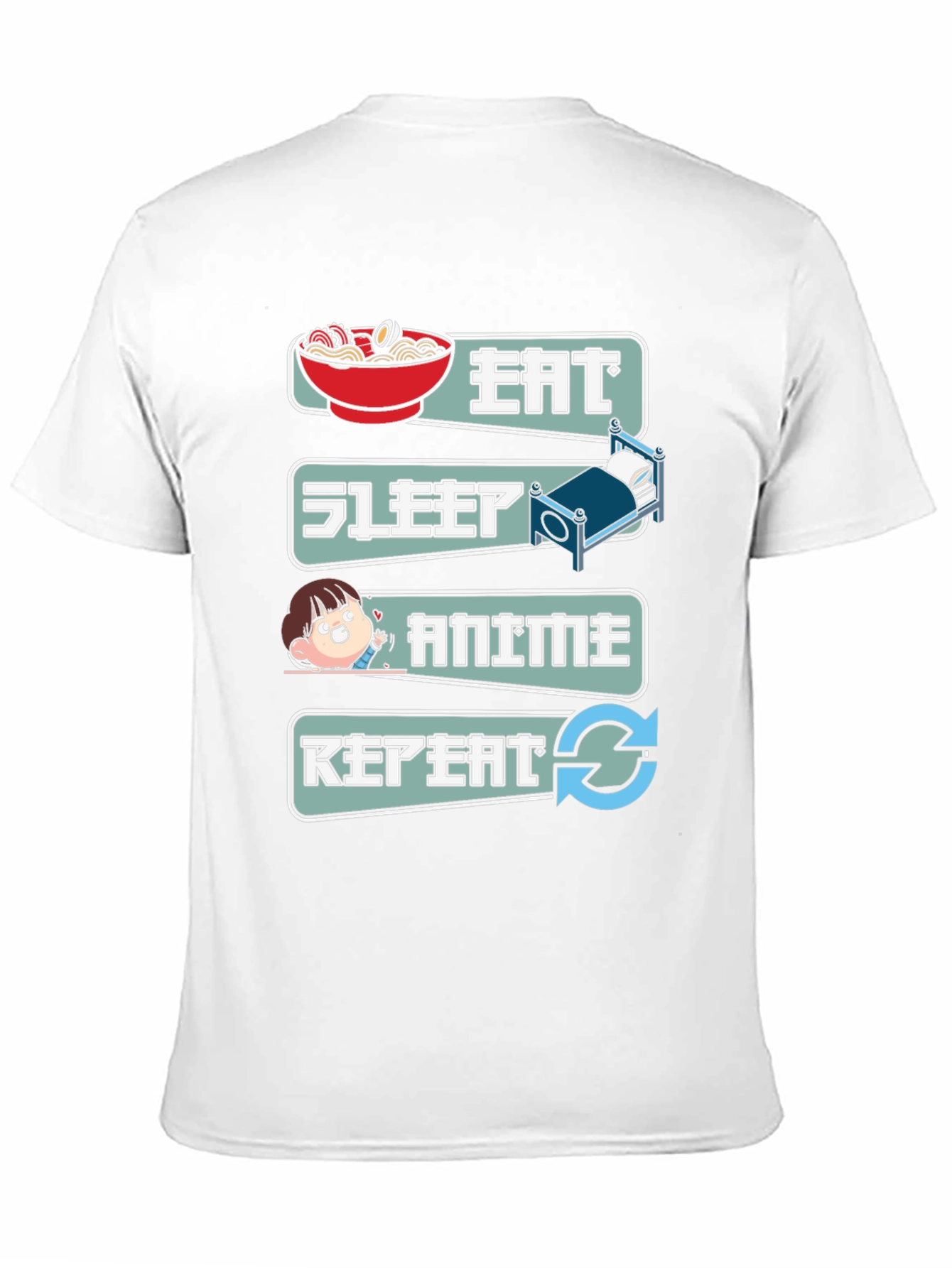 Eat Sleep Anime Repeat T-Shirt