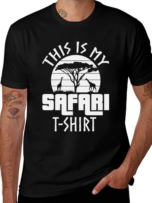 Safari T-Shirt: Giraffe and Tree Graphic Tee