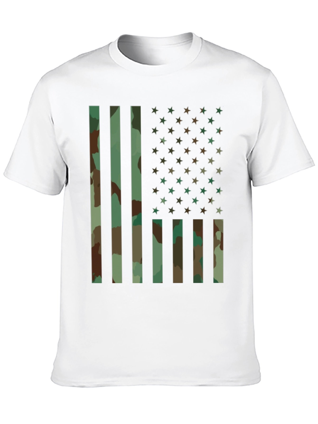 Camo American Flag Graphic T-Shirt