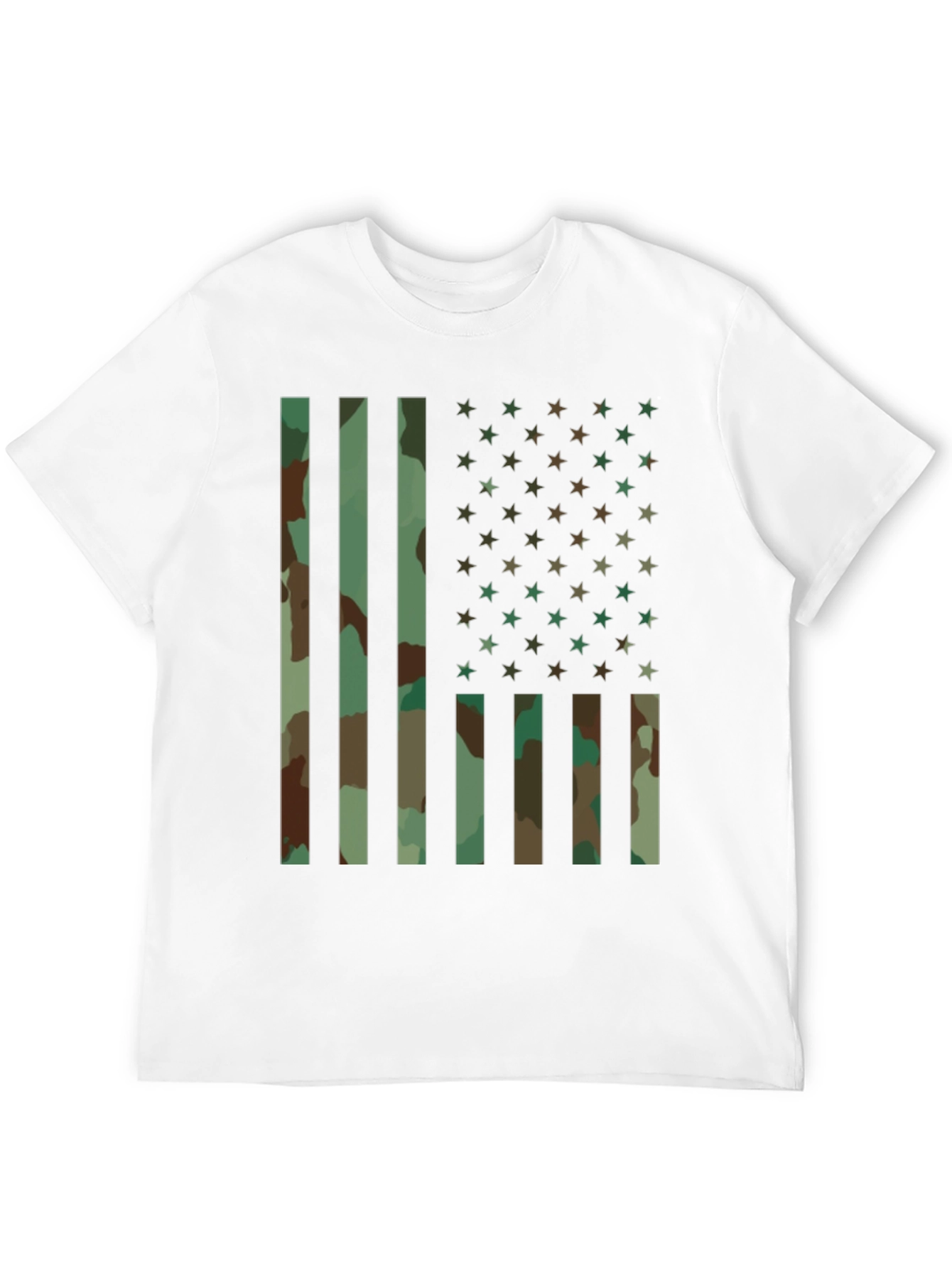 Camo American Flag Graphic T-Shirt