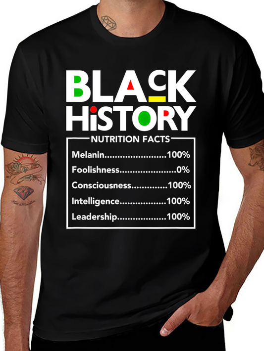 Black History Nutrition Facts T-Shirt
