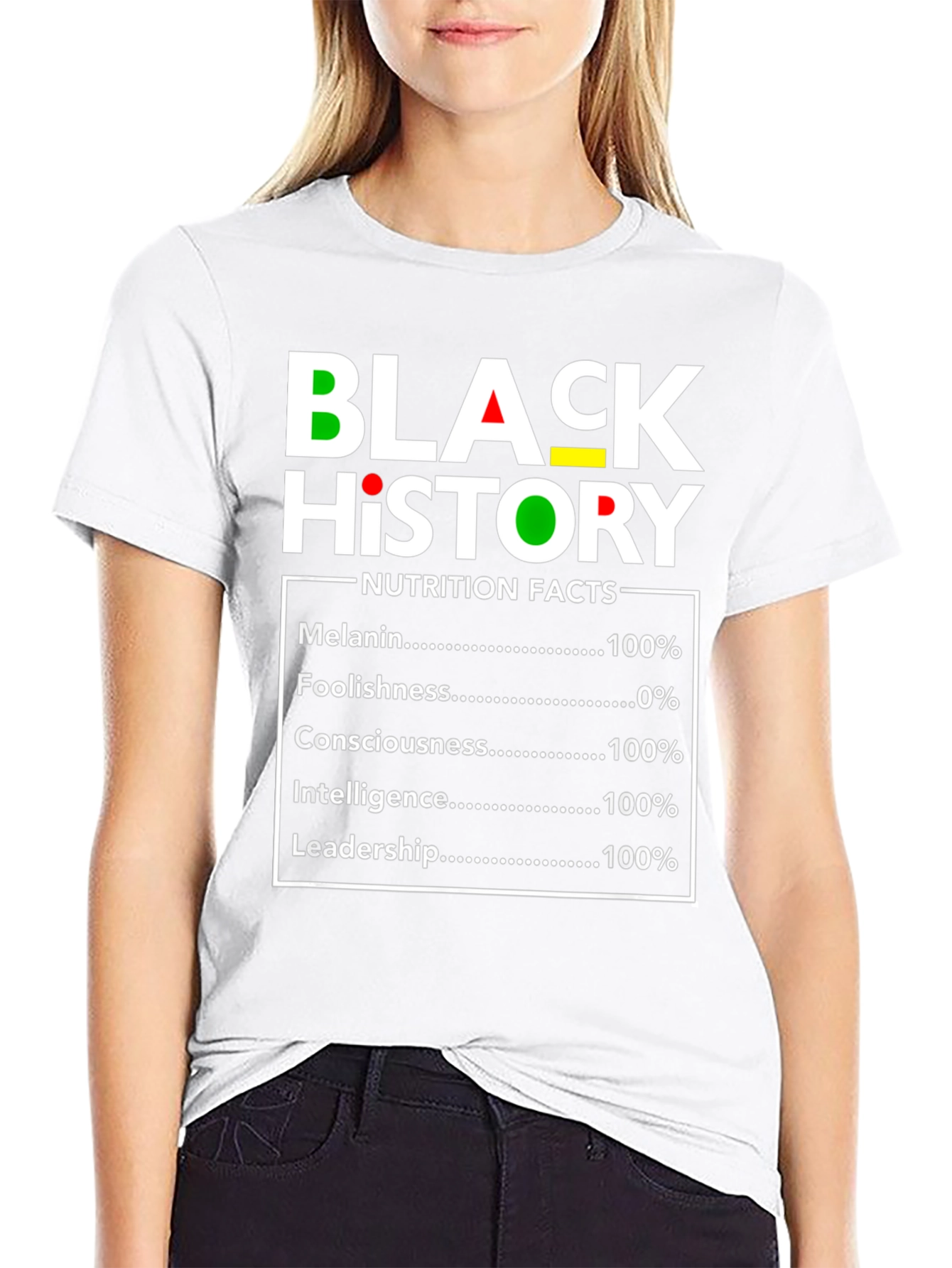Black History Nutrition Facts T-Shirt