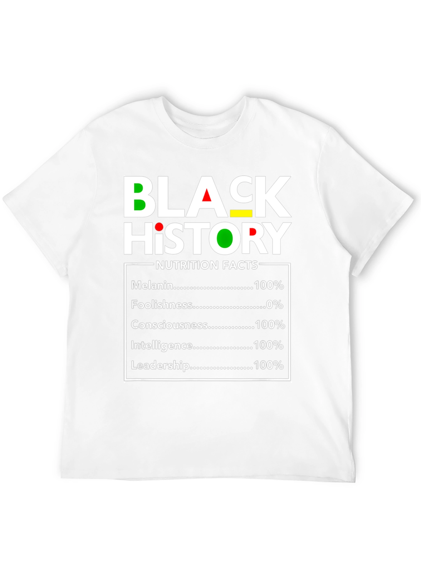 Black History Nutrition Facts T-Shirt