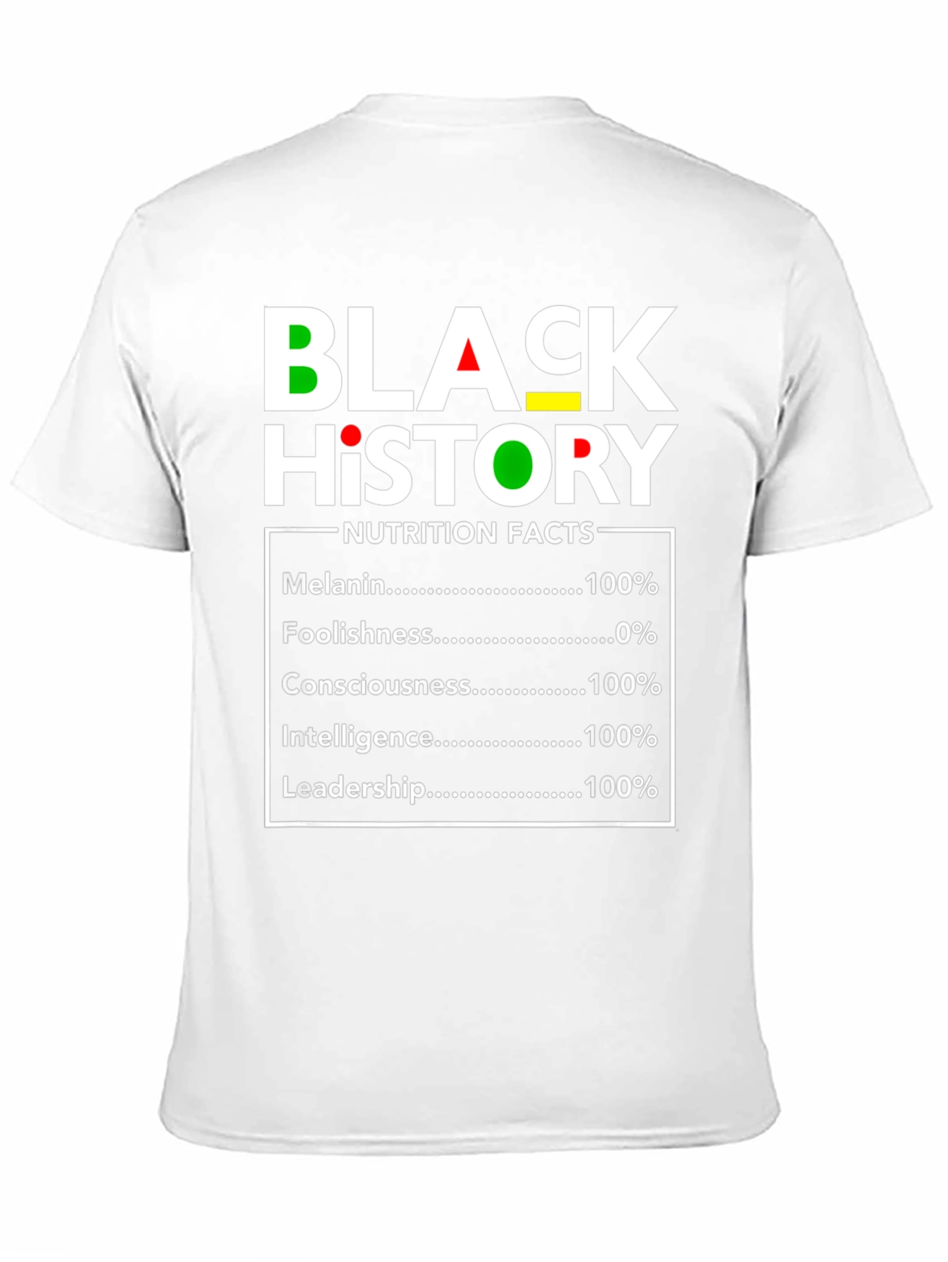Black History Nutrition Facts T-Shirt