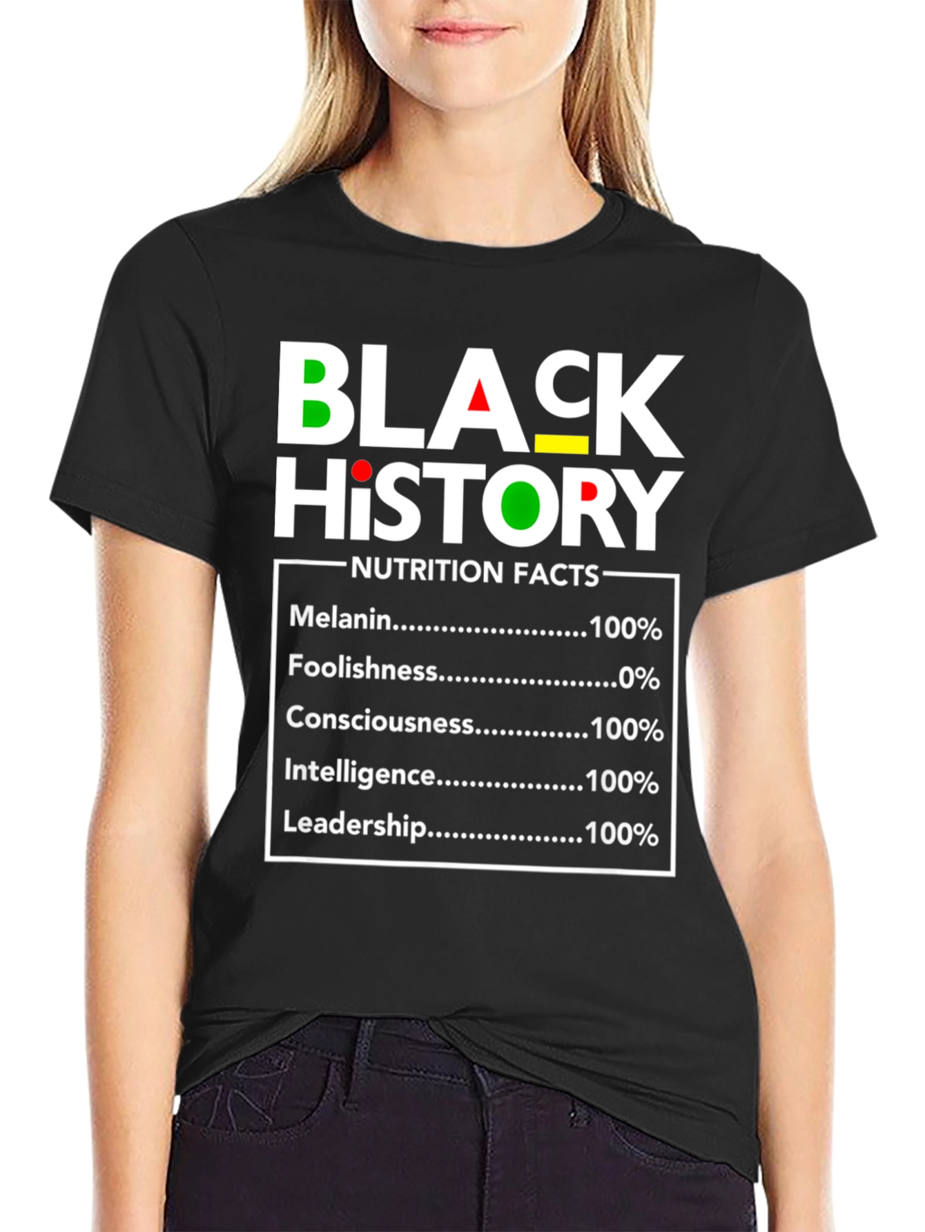 Black History Nutrition Facts T-Shirt