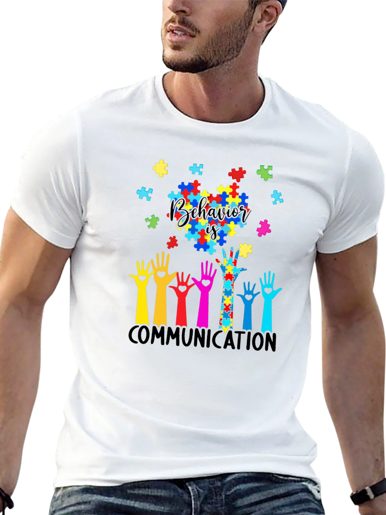 Autism Awareness Puzzle Piece Graphic Tee
