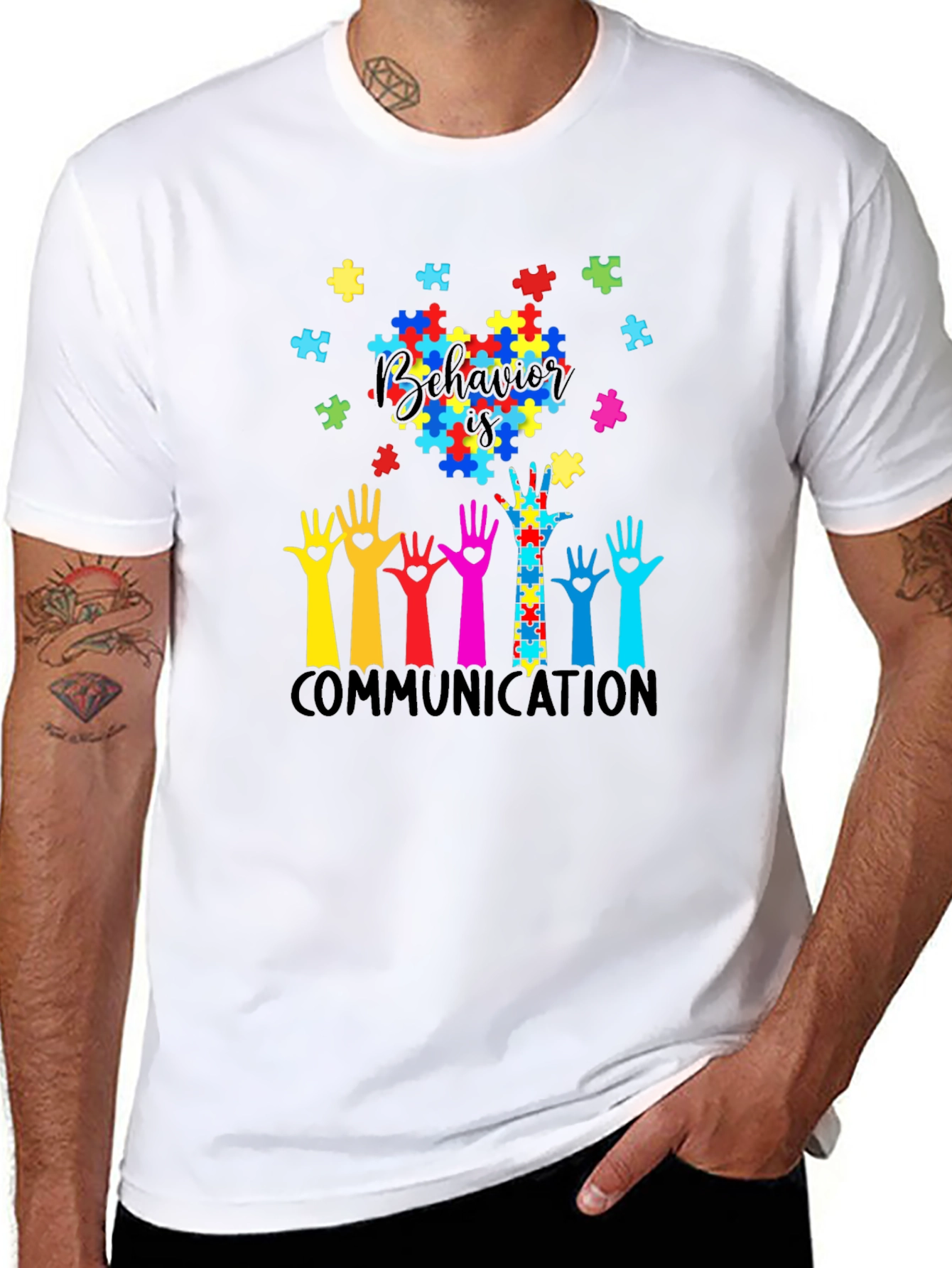 Autism Awareness Puzzle Piece Graphic Tee