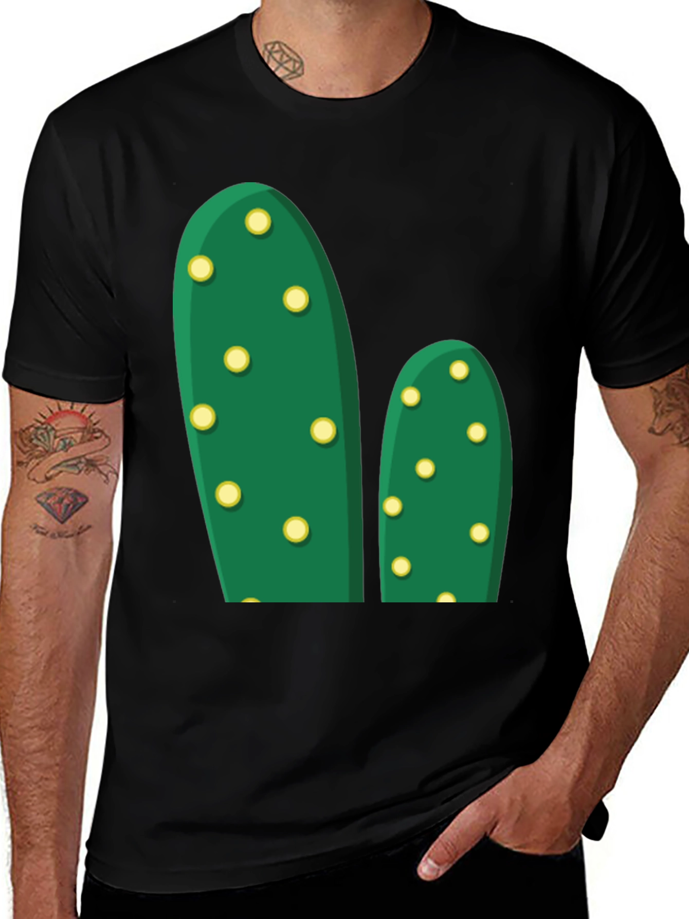 Cactus Graphic T-Shirt - Unisex Black Tee