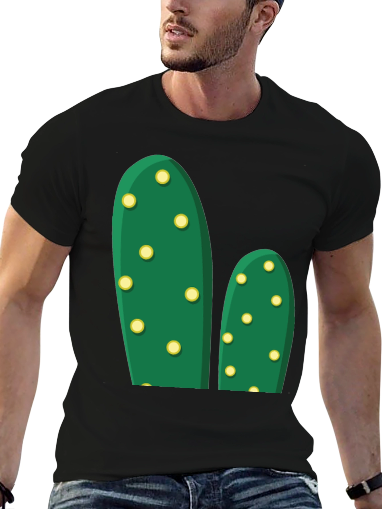 Cactus Graphic T-Shirt - Unisex Black Tee