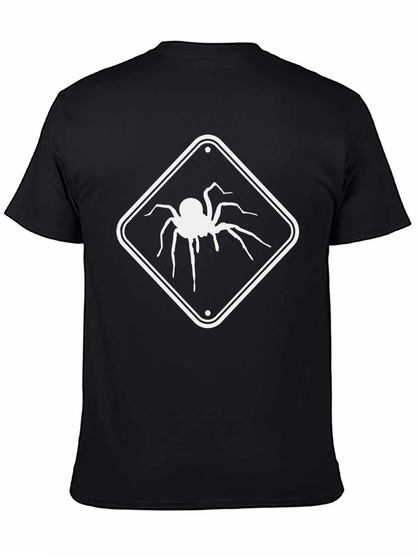 Spider Warning T-Shirt - Black Cotton Tee