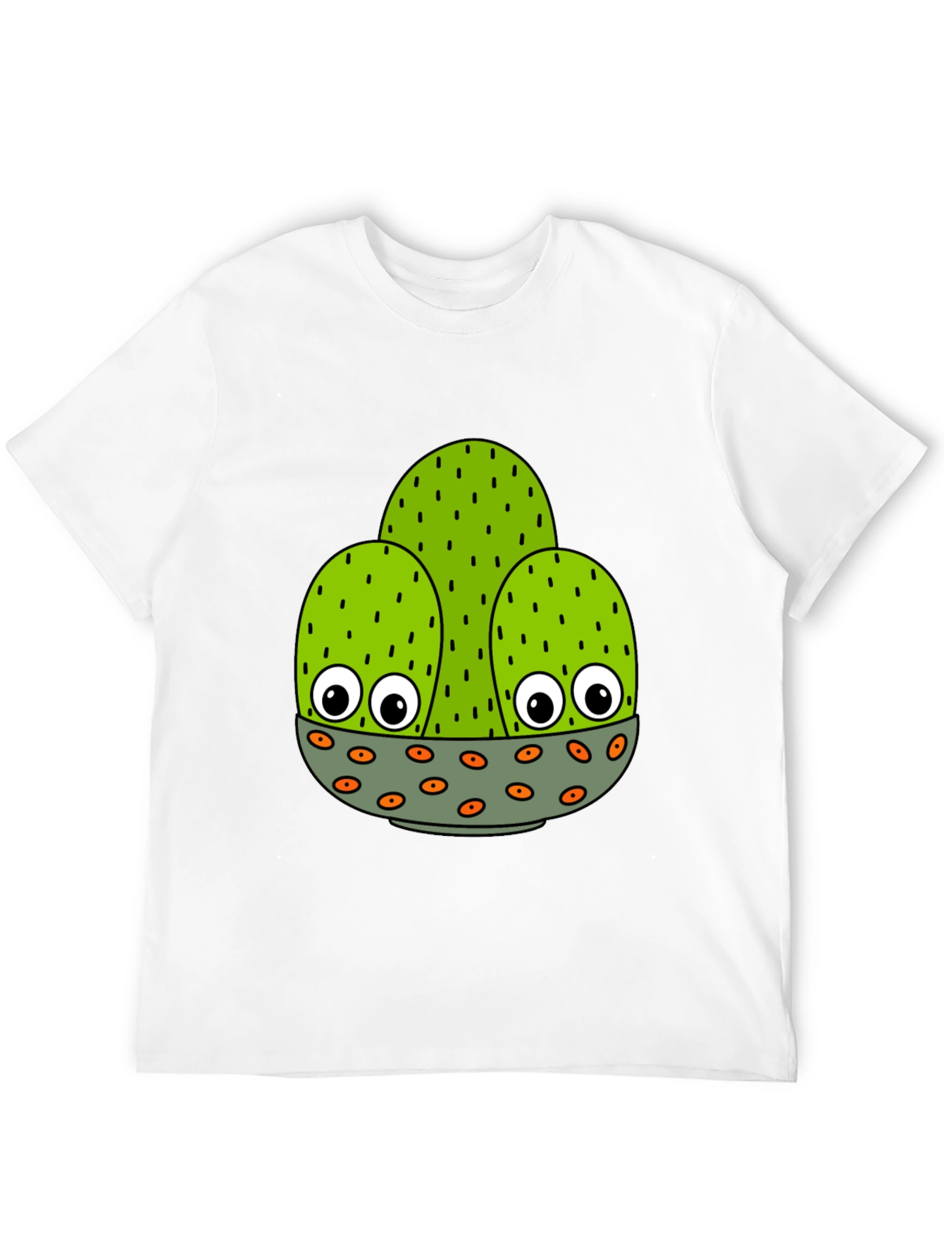 Funny Cactus Graphic Tee - Black Cotton Shirt