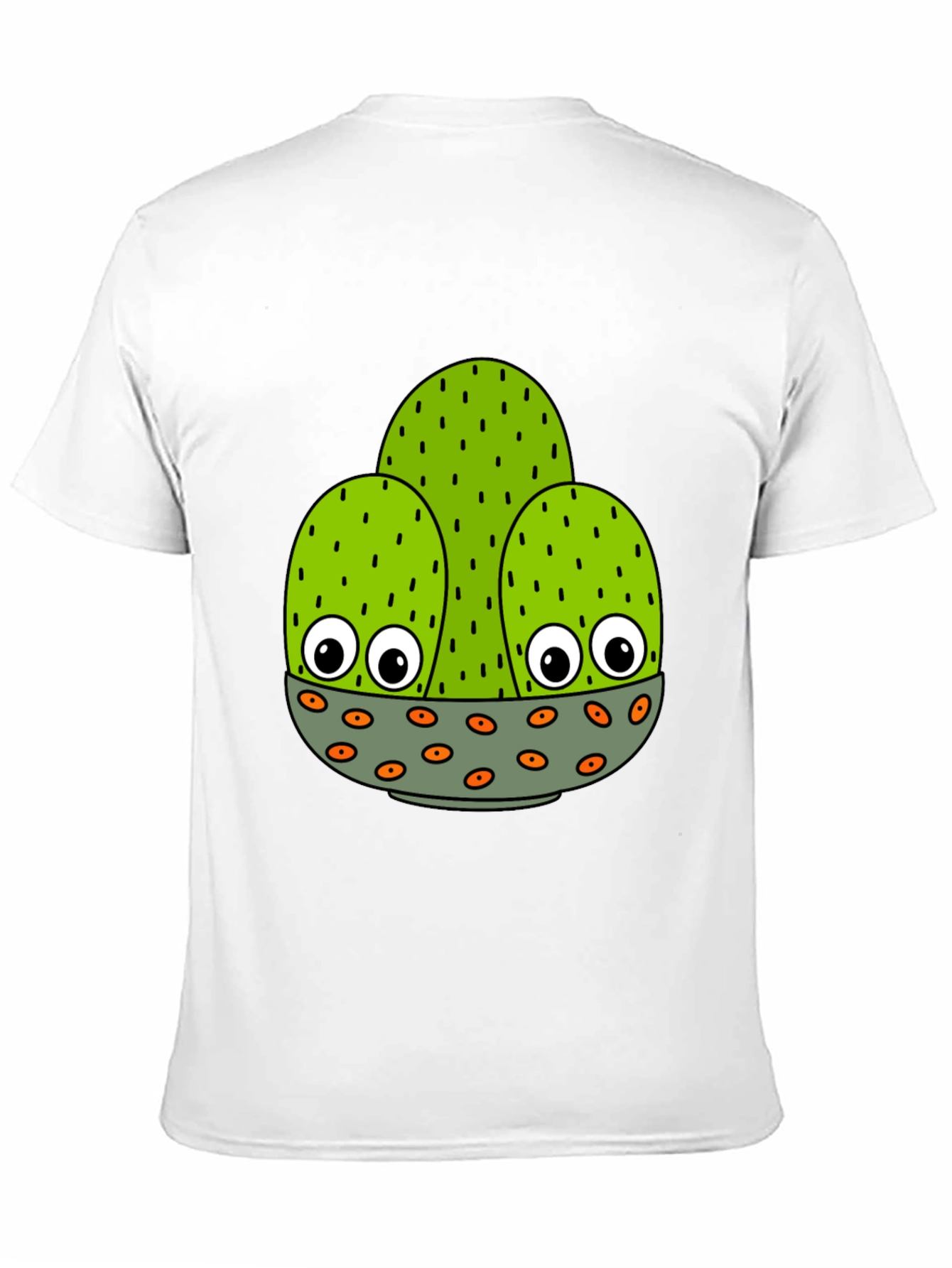 Funny Cactus Graphic Tee - Black Cotton Shirt