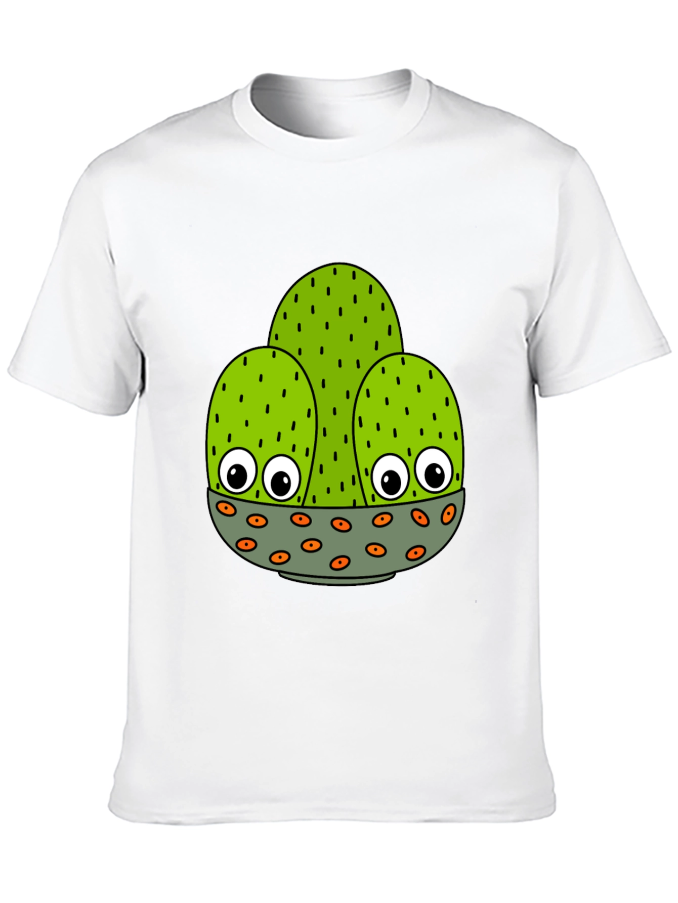 Funny Cactus Graphic Tee - Black Cotton Shirt