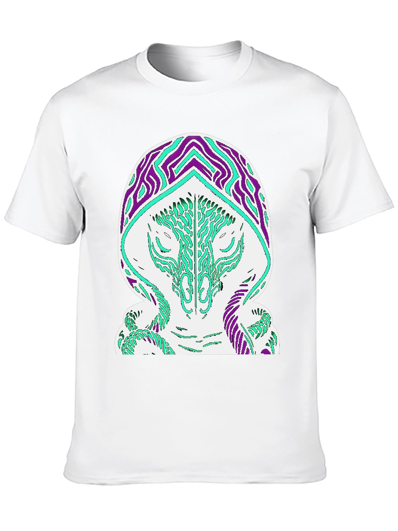 Abstract Serpent Graphic T-Shirt - Black
