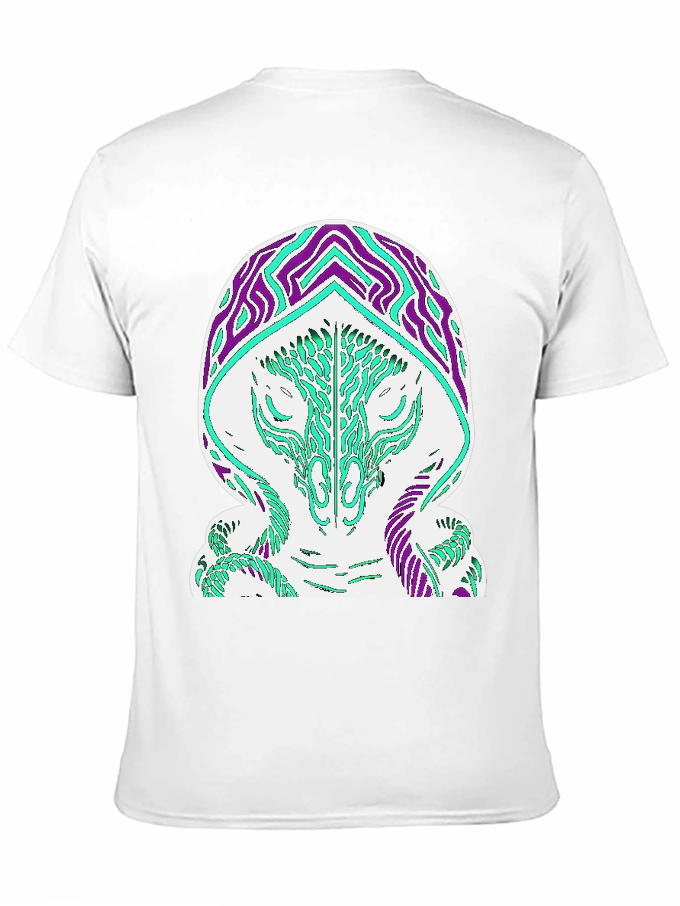 Abstract Serpent Graphic T-Shirt - Black