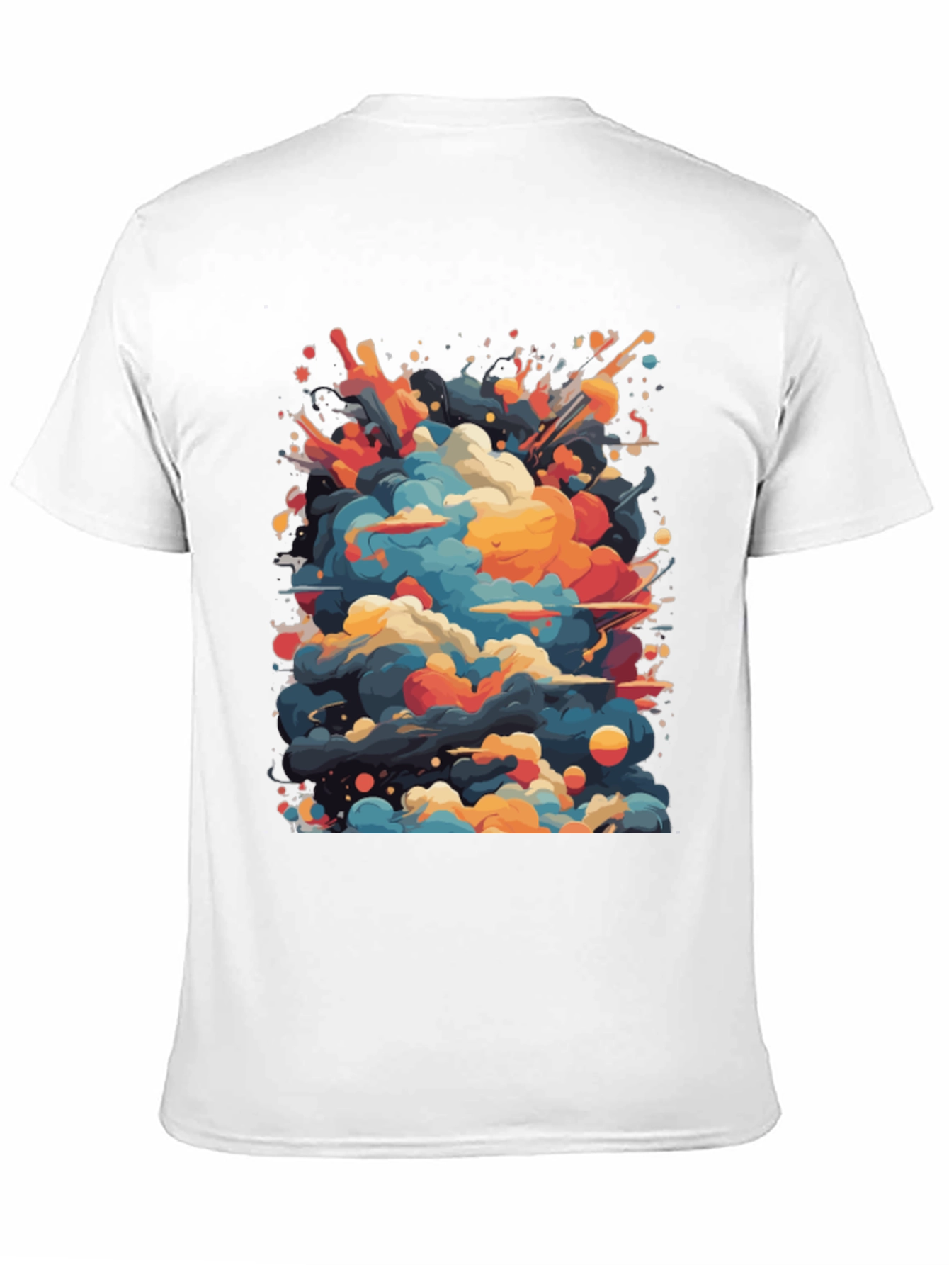 Abstract Cloud Burst Graphic Tee - Black