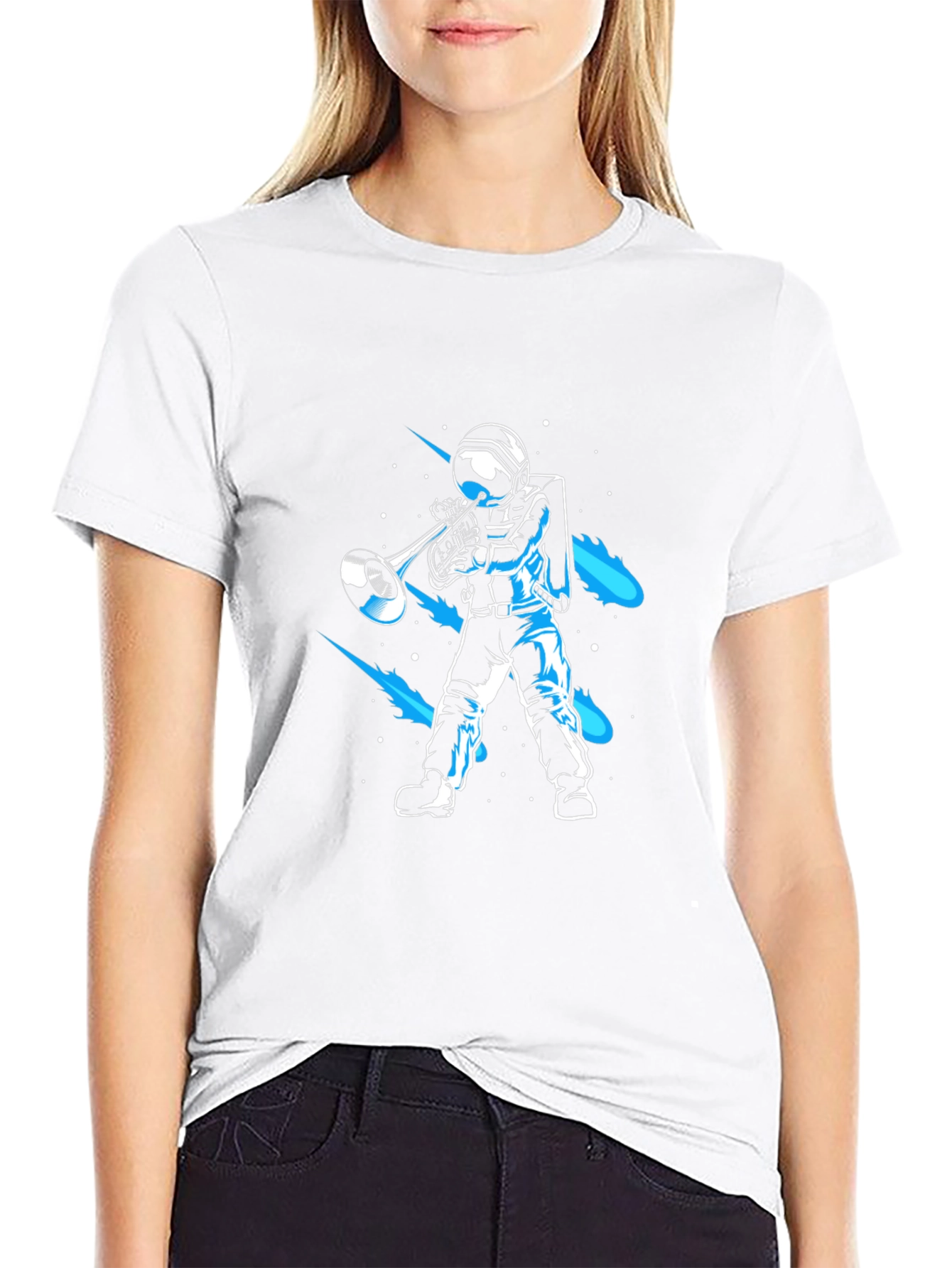 Astronaut Trombone T-Shirt - Space Musician Tee