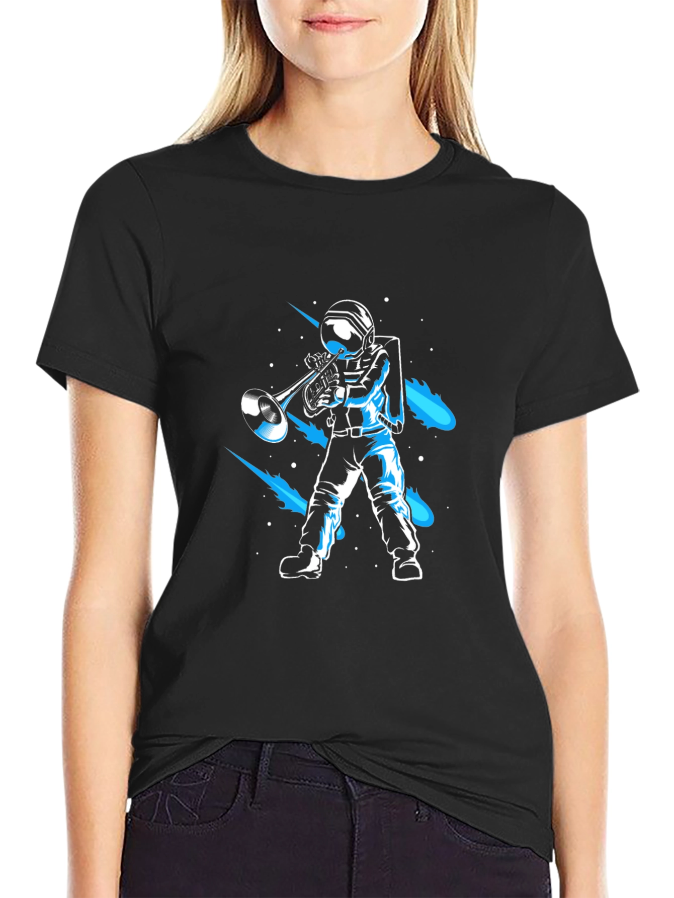 Astronaut Trombone T-Shirt - Space Musician Tee