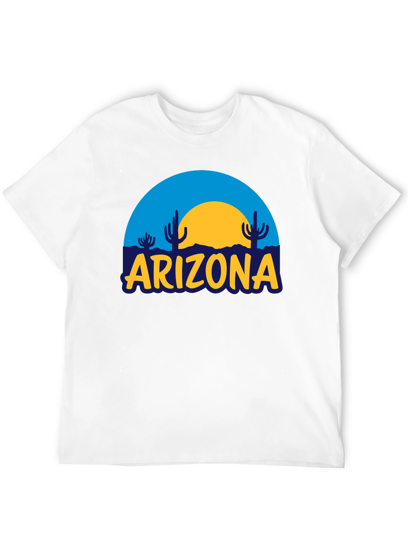 Arizona Desert Graphic Tee - Black Cotton T-Shirt