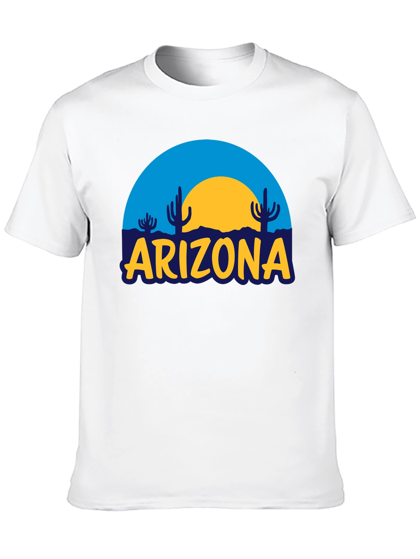 Arizona Desert Graphic Tee - Black Cotton T-Shirt