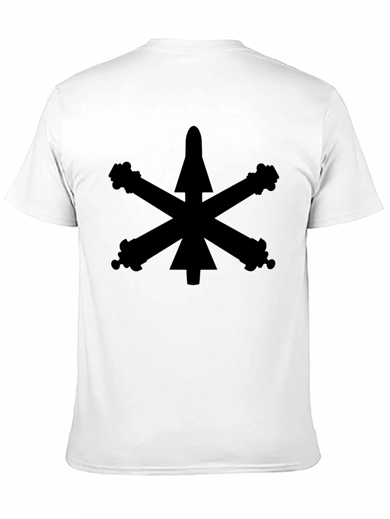 Black T-Shirt with Cannon Design