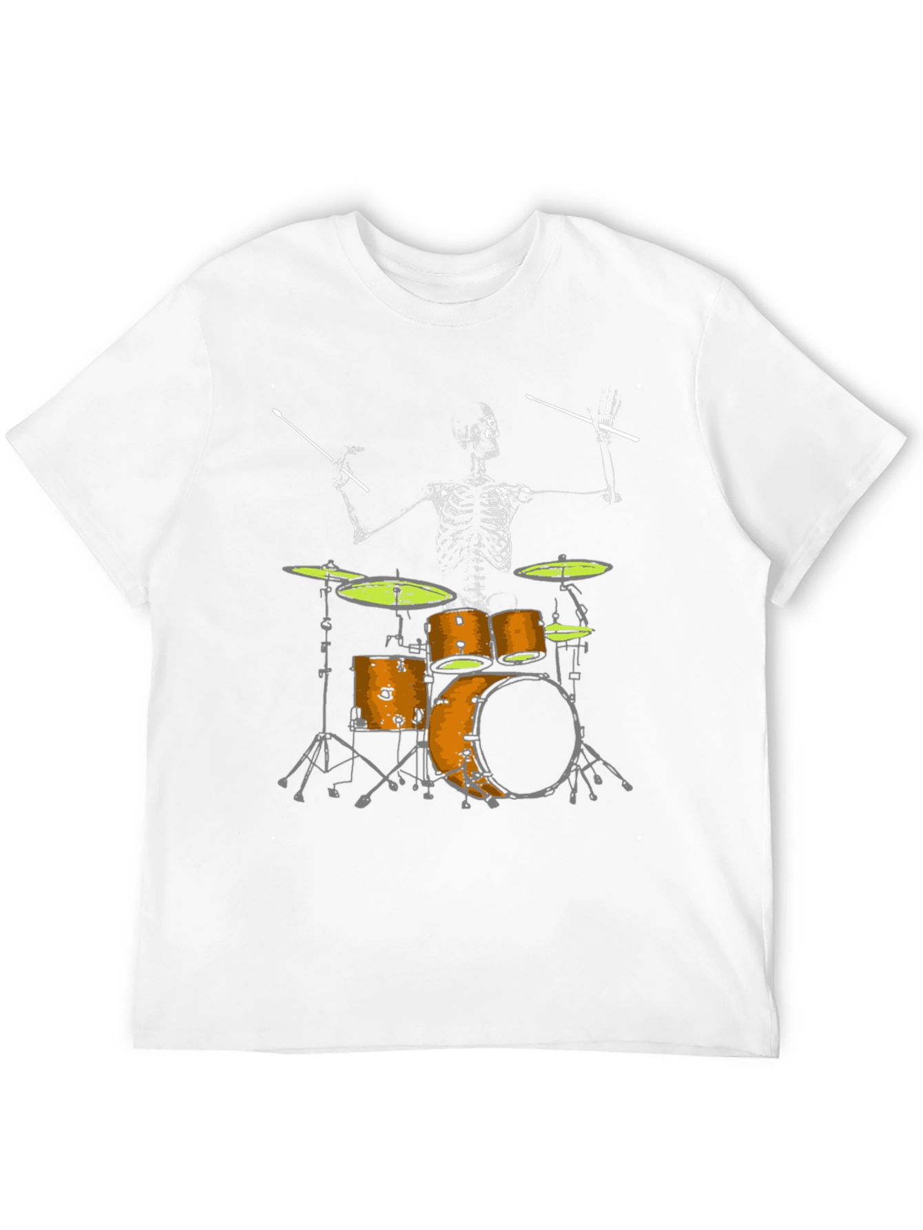 Skeleton Drummer Graphic T-Shirt - Rock On!