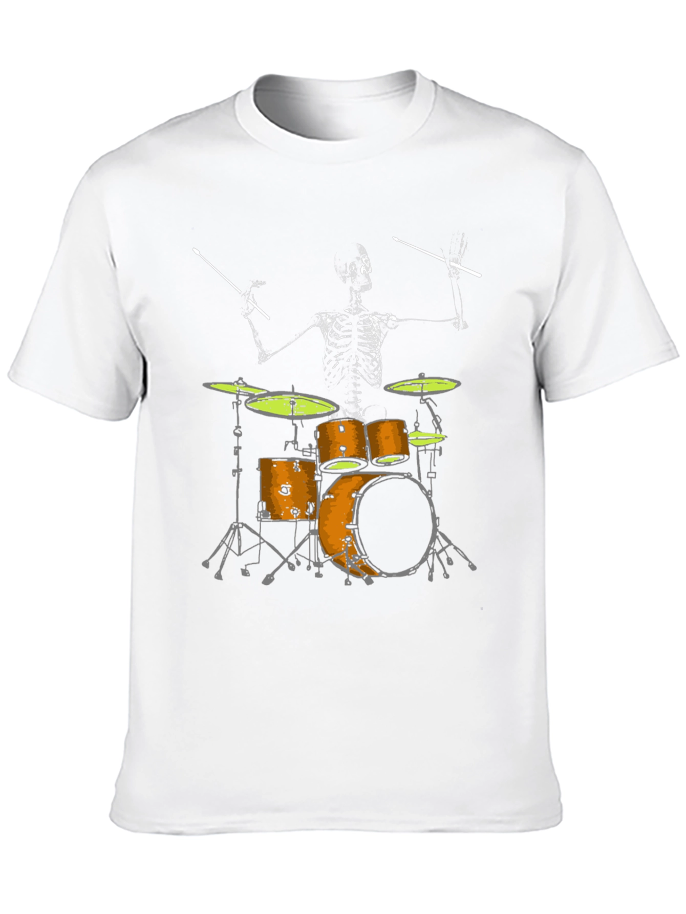 Skeleton Drummer Graphic T-Shirt - Rock On!