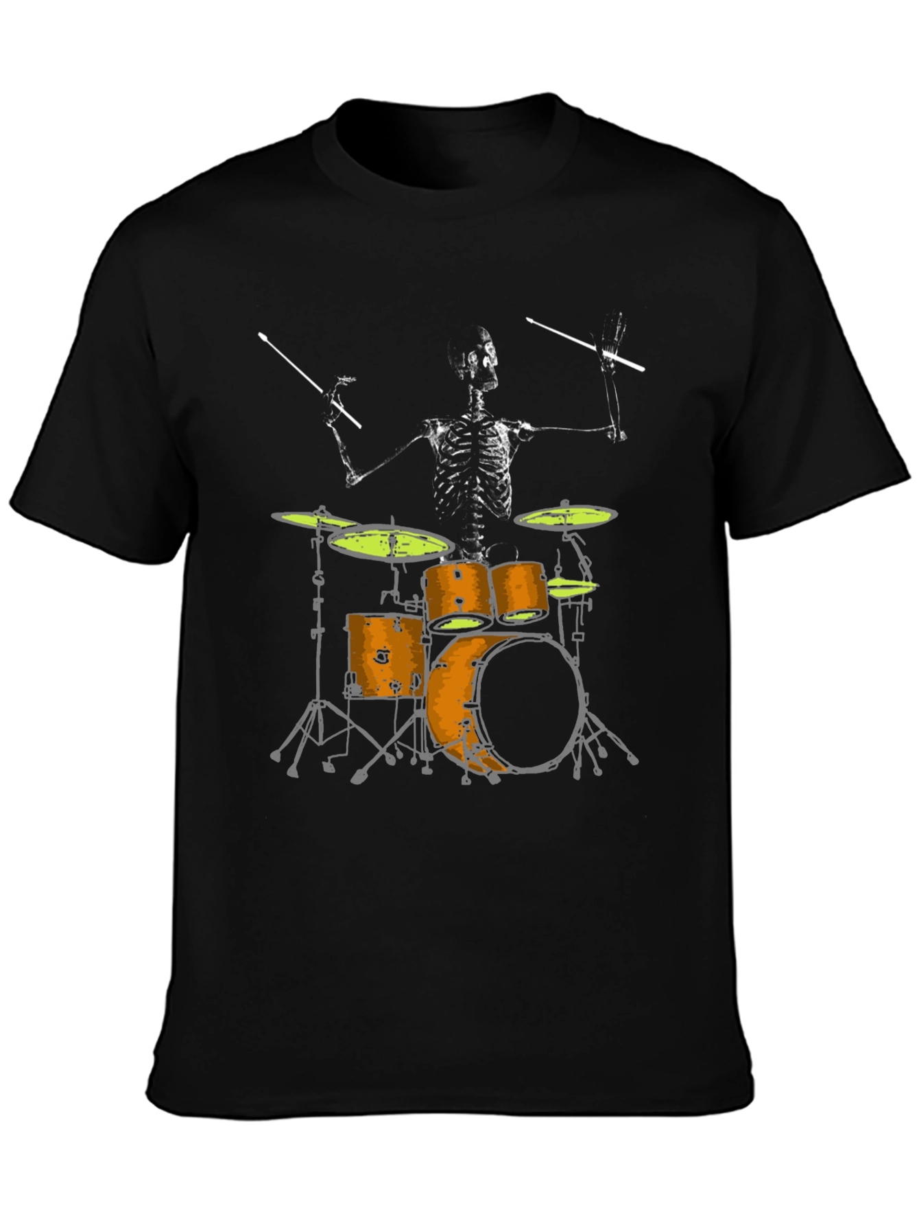 Skeleton Drummer Graphic T-Shirt - Rock On!