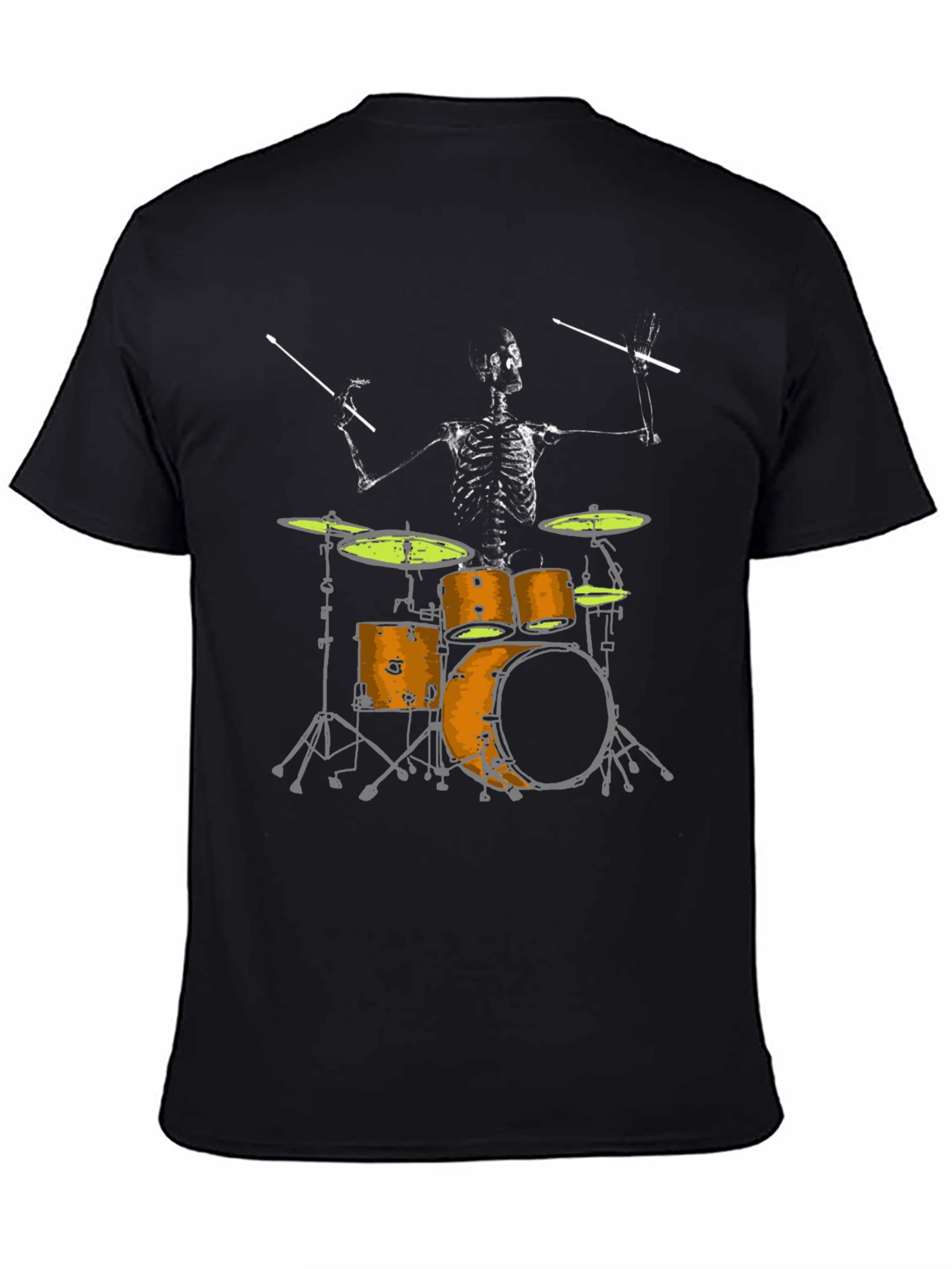 Skeleton Drummer Graphic T-Shirt - Rock On!