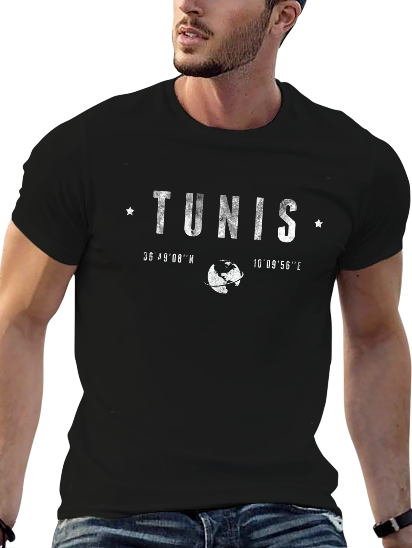Tunis Coordinates Graphic T-Shirt