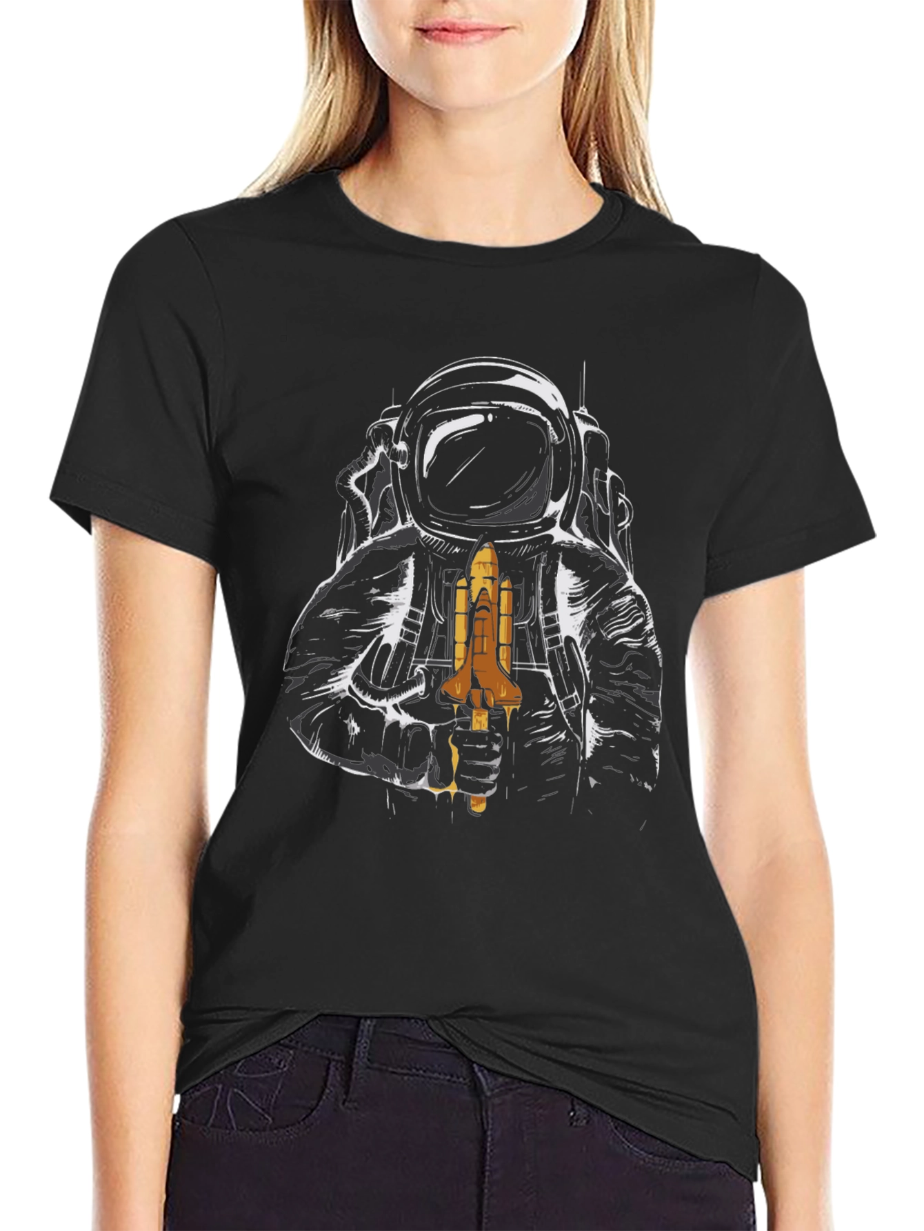 Astronaut Space Shuttle Graphic T-Shirt