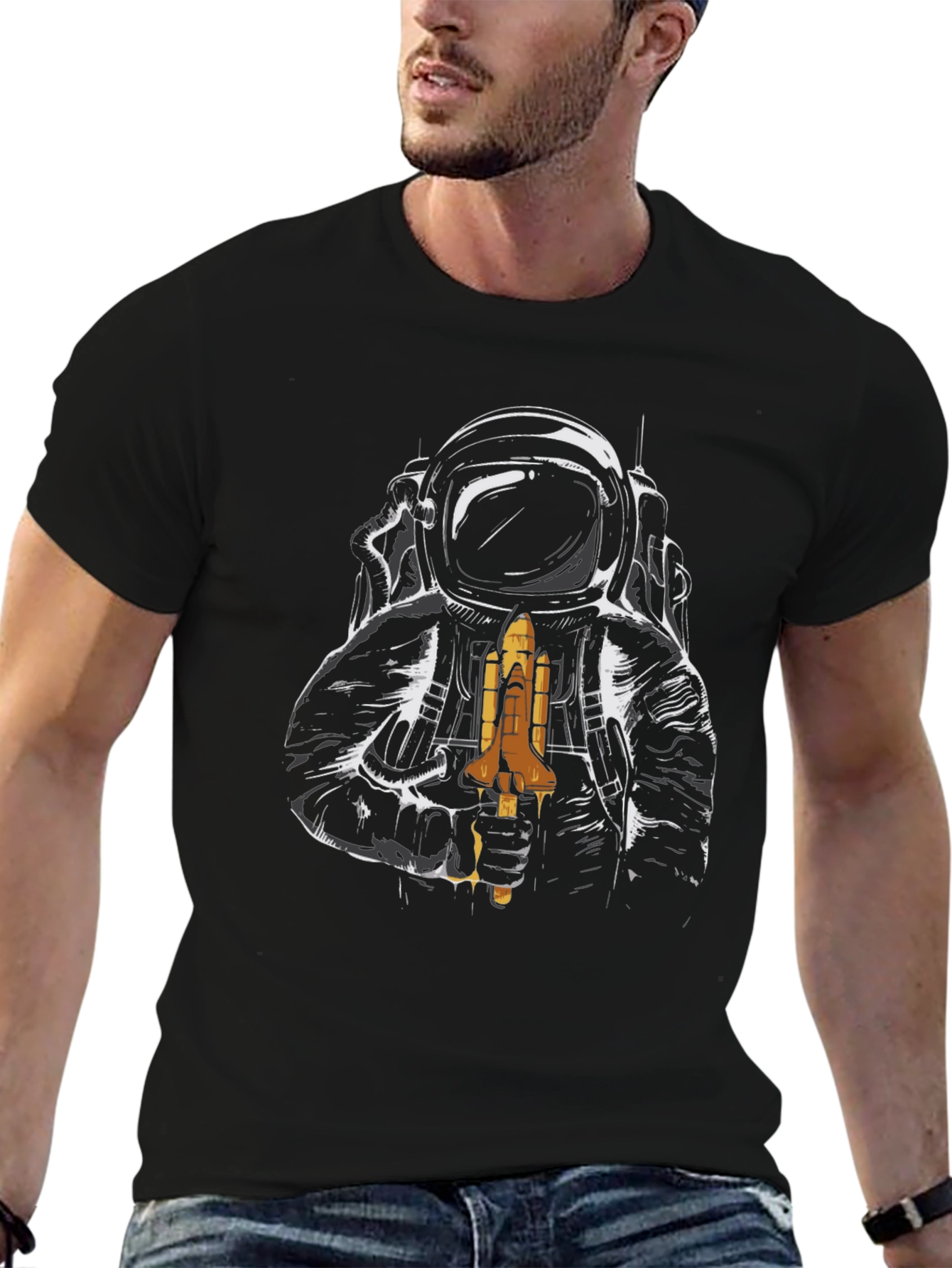 Astronaut Space Shuttle Graphic T-Shirt