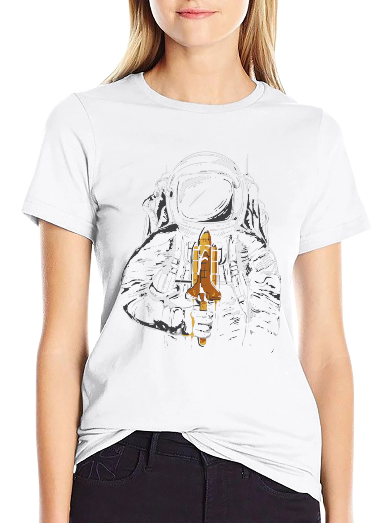 Astronaut Space Shuttle Graphic T-Shirt