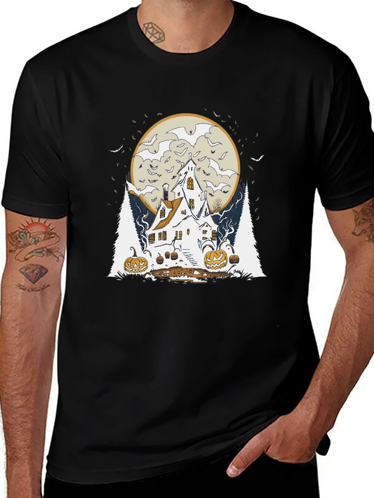 Spooky Halloween Haunted House T-Shirt