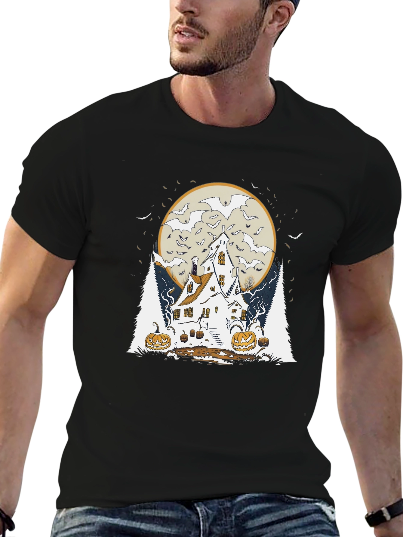 Spooky Halloween Haunted House T-Shirt