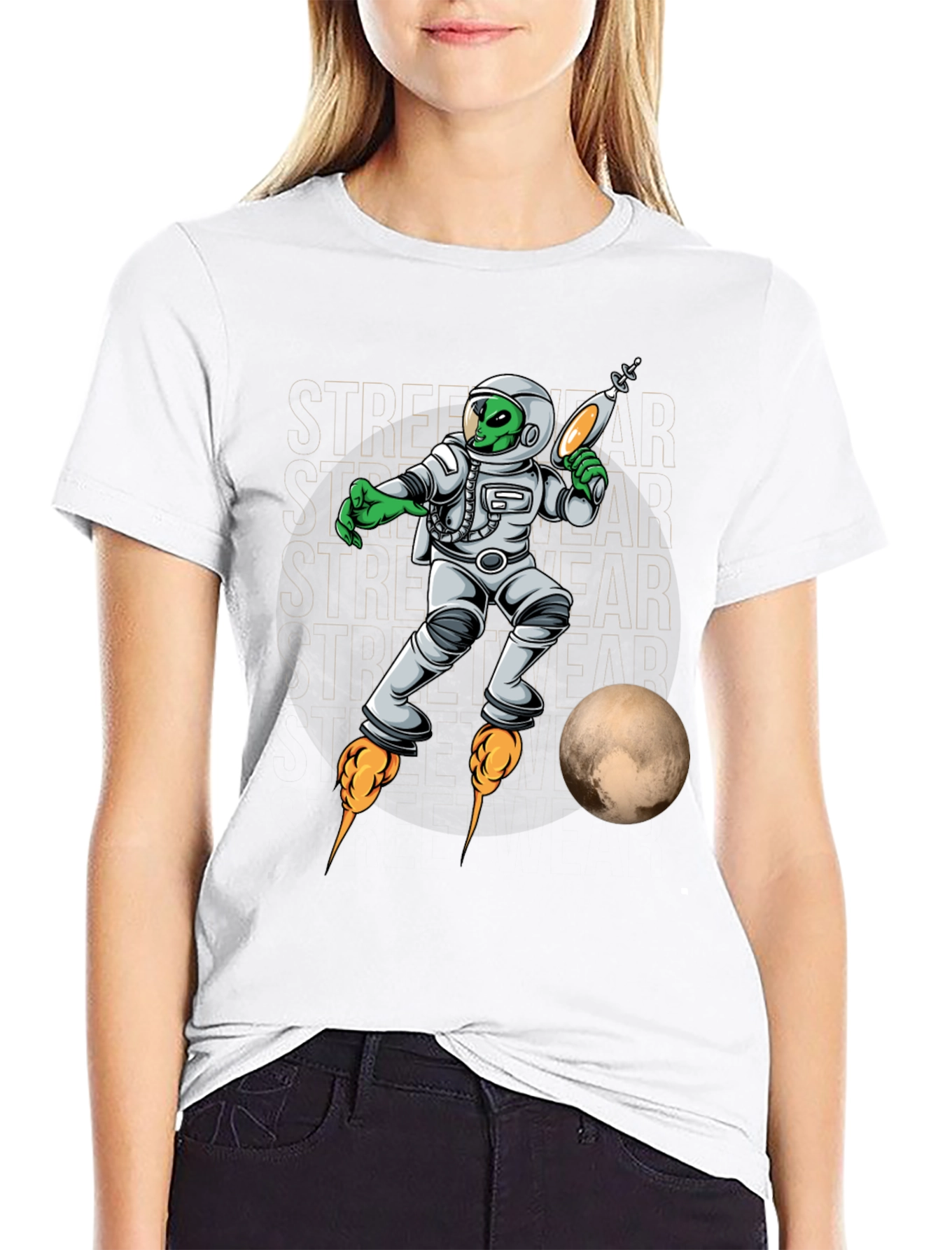 Alien Astronaut Streetwear Graphic Tee