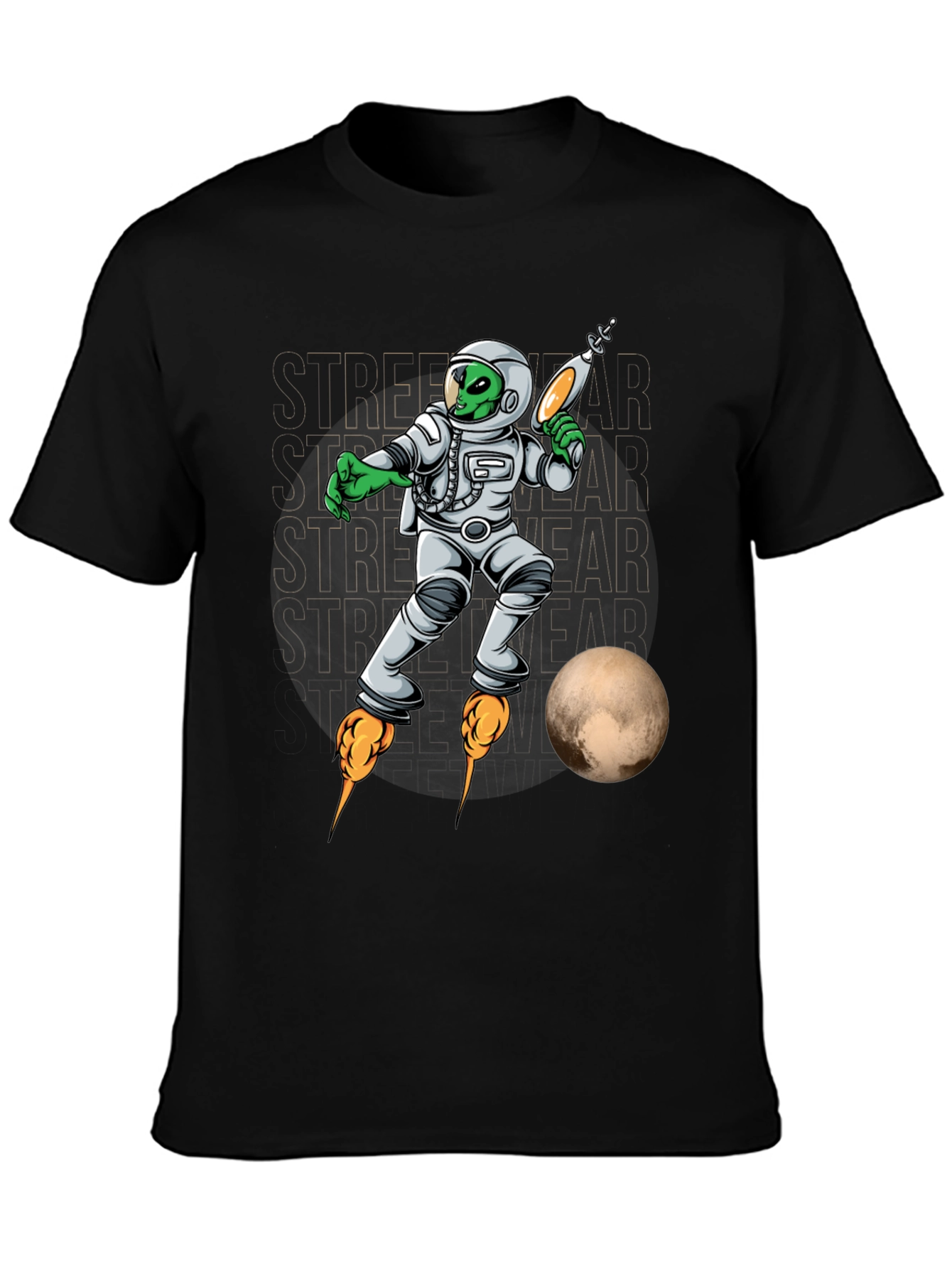 Alien Astronaut Streetwear Graphic Tee